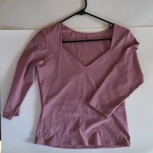 Blackmilk Blush Heart 3/4 Sleeve Top L